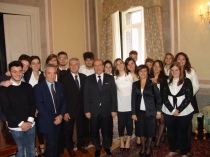 Gli allievi del liceo Colletta